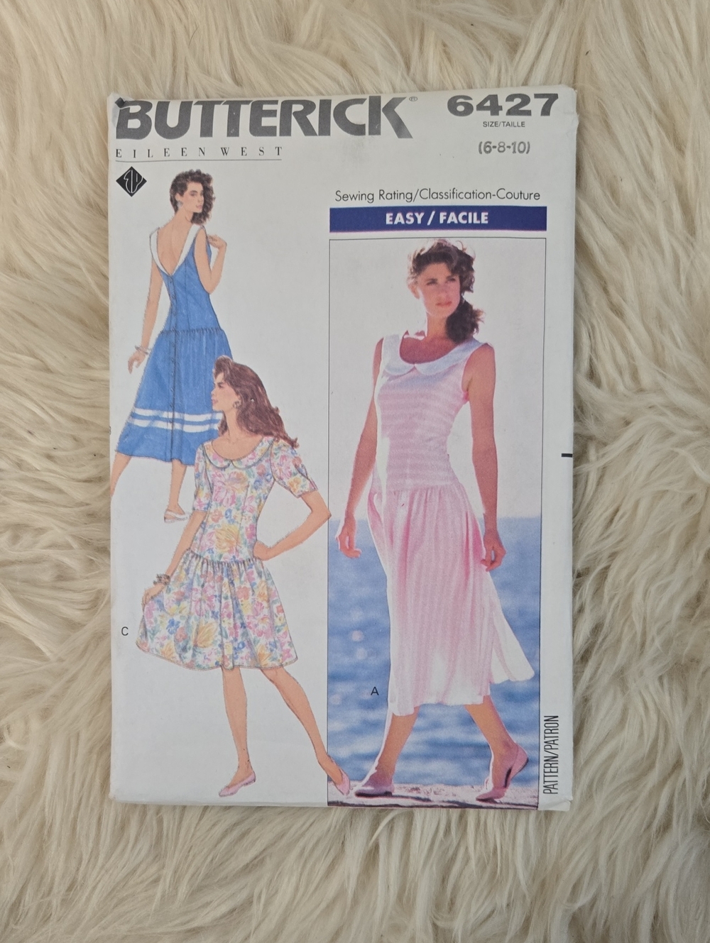 Butterick Vintage Eileen West Drop Waist Dress Sewing Pattern 6427